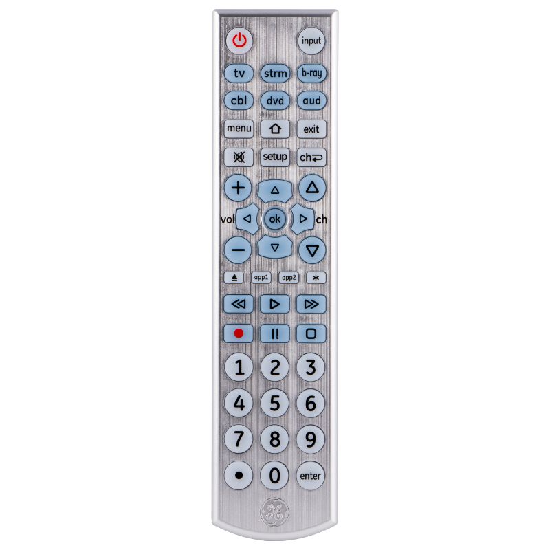 Photo 1 of GE Big Button Backlit Universal Remote Control, 6-Device, Silver 33712
