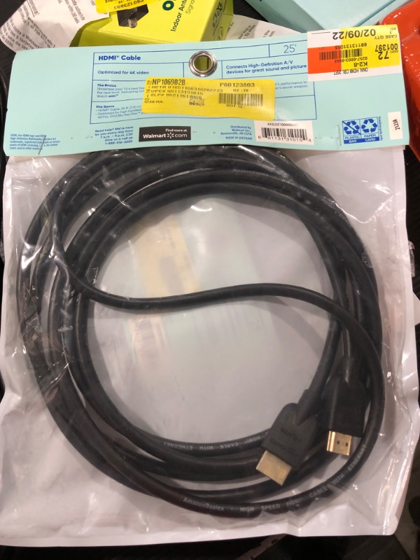 Photo 2 of Onn. HDMI 2.0 4K Cable, 25 Ft, Black
