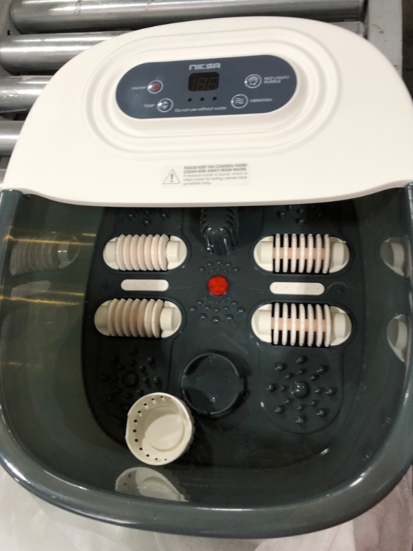 Photo 2 of Foot Spa Bath Massager with Heat, Bubble and Vibration, Digital Temperature Control, Pedicure Foot Soaker with 8 Rollers for Soothe and Comfort Feet
