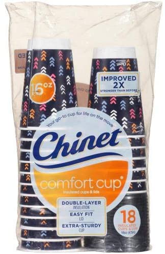 Photo 1 of 16 Oz Chinet Comfort Hot Cups with Lids 18 Count 
