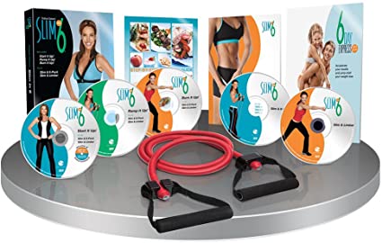 Photo 1 of Beachbody Slim in 6 DVD Workout Videos, Easy to Follow, Low Impact Body Weight Training, Exercises, Includes Eating Plan, Fitness & Nutrition Guide by Debbie Siebers, Resistance Band
