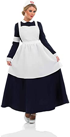 Photo 1 of fun shack Florence Nightingale Costume Adult Historic Victorian War Nurse Halloween Costumes for Women Available SIZE SMALL 