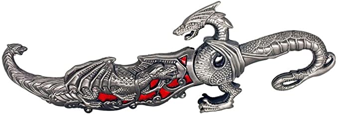 Photo 1 of 10" Fantasy dragon dagger with gift box (red fitting)
