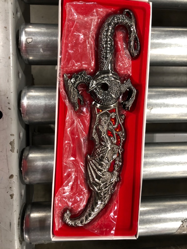 Photo 2 of 10" Fantasy dragon dagger with gift box (red fitting)
