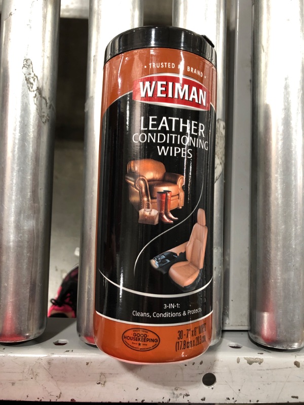 Photo 2 of Weiman 91CT Leather Wipes, 7 x 8, 30/Canister, 4 Canisters/Carton
