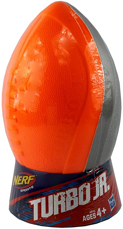 Photo 1 of NERF Sports Turbo Jr. Football Bright Orange and Titanium 2 pack
