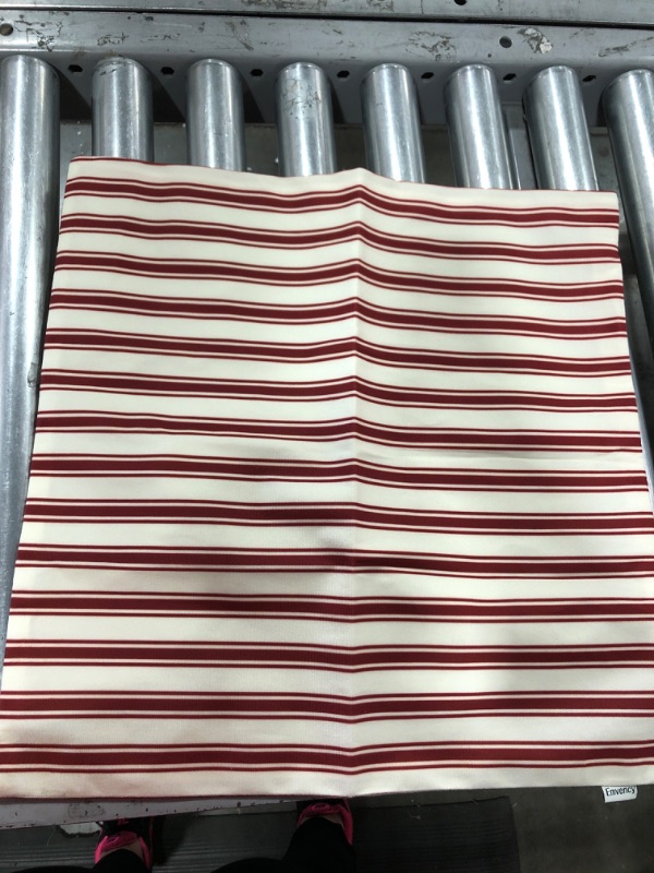 Photo 1 of Emvency Throw Pillow Cover Stripes Acrylic Red White Modern Decorative Pillow Case Home Decor Square 20 x 20 Inch Pillowcase