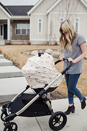 Photo 2 of Baby Car Seat Cover Canopy and Nursing Cover Multi-Use Stretchy 5 in 1 Gift"Caroline" by Copper Pearl
