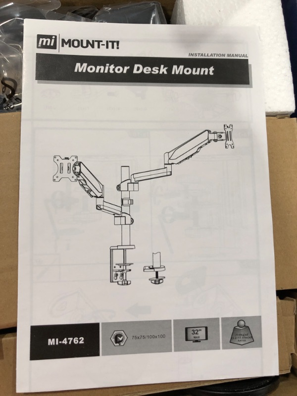 Photo 4 of MOUNT-IT! Dual Monitor Desk Mount
