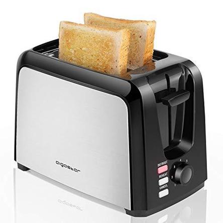 Photo 1 of Aigostar Totoro - 2 Slice Toaster, Toasters with 2 Wide Slots, Compact Brushed Stainless Steel Toasters with Pop Up Reheat
