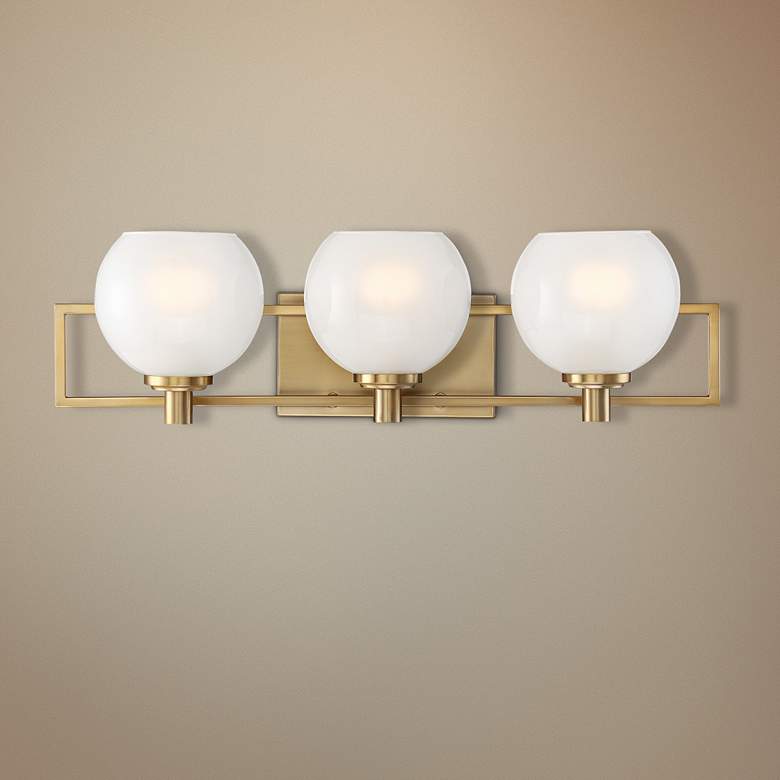 Photo 1 of Cowen 24" Wide Brushed Gold 3-Light Vanity Bath Light
