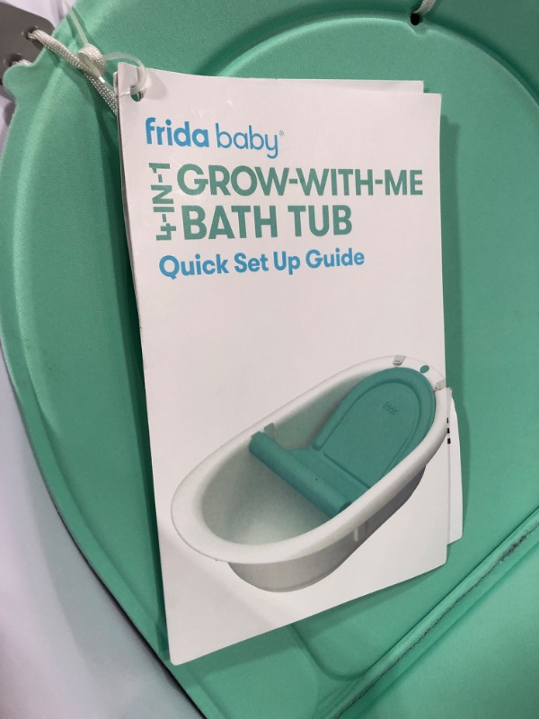 Photo 4 of 4-in-1 Grow-with-Me Bath Tub by Frida Baby Transforms Infant Bathtub to Toddler Bath Seat with Backrest for Assisted Sitting in Tub
