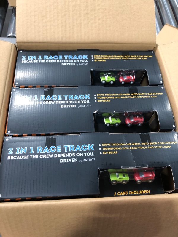Photo 1 of DRIVEN – Collapsible Playset with Tracks and Toy Cars – 2 in 1 Race Track - 80pc SET OF 3