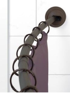 Photo 1 of 50" to 72" NeverRust Rustproof Adjustable Tension Curved Shower Rod - Zenna Home

