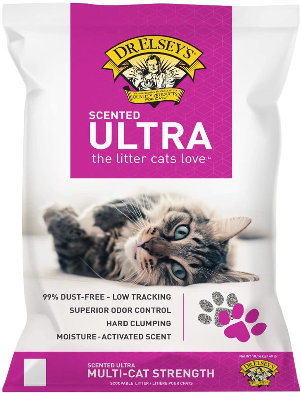 Photo 1 of Dr. Elsey's Premium Clumping Cat Litter | Ultra Scented | 99.9% Dust-Free, Low Tracking, Hard Clumping, Superior Odor Control, Natural Ingredients & Moisture-Activated Scent
