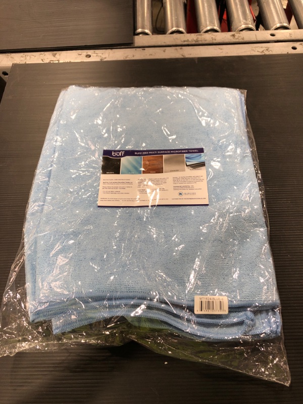 Photo 2 of 16" x 24" Buff Pro Multi Surface Microfiber Towels | 6 Pack (Blue)
