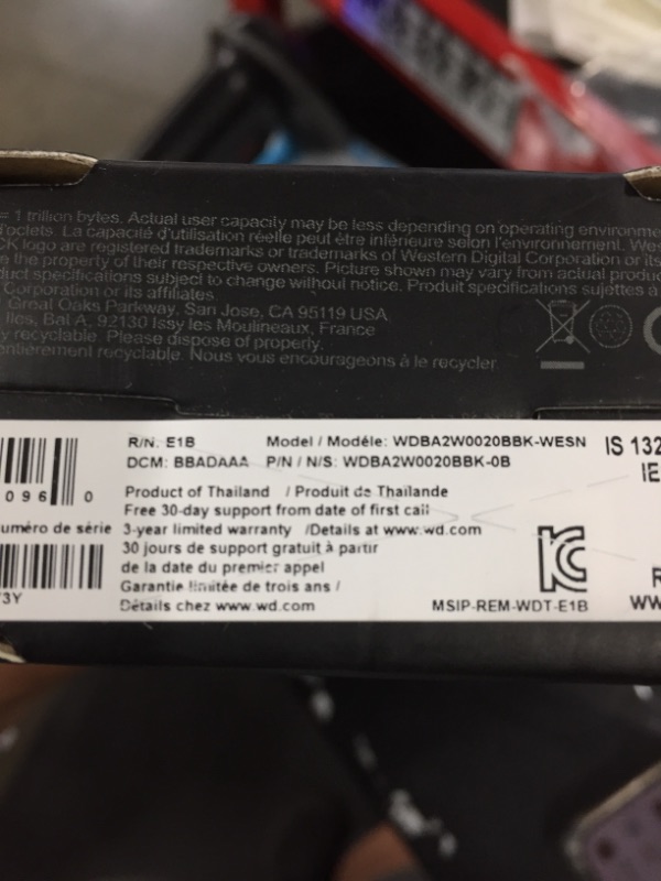 Photo 4 of WD_BLACK 2TB P10 Game Drive - Portable External Hard Drive HDD, Compatible with Playstation, Xbox, PC, & Mac - WDBA2W0020BBK-WESN

