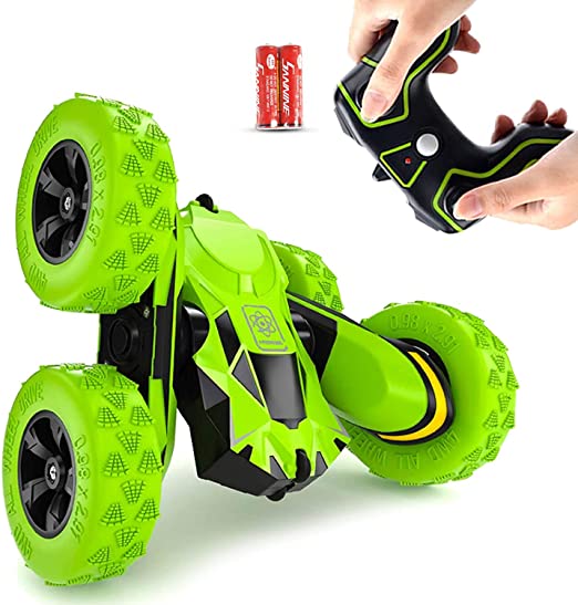 Photo 1 of Joyjam Toys for 6-12 Year Old Boys RC Stunt Car for Kids and Adults 4WD Off Road Truck 2.4Ghz Remote Control Vehicle Double Sided 360 Degree Rotating Christmas Birthday Gifts NBC Green
