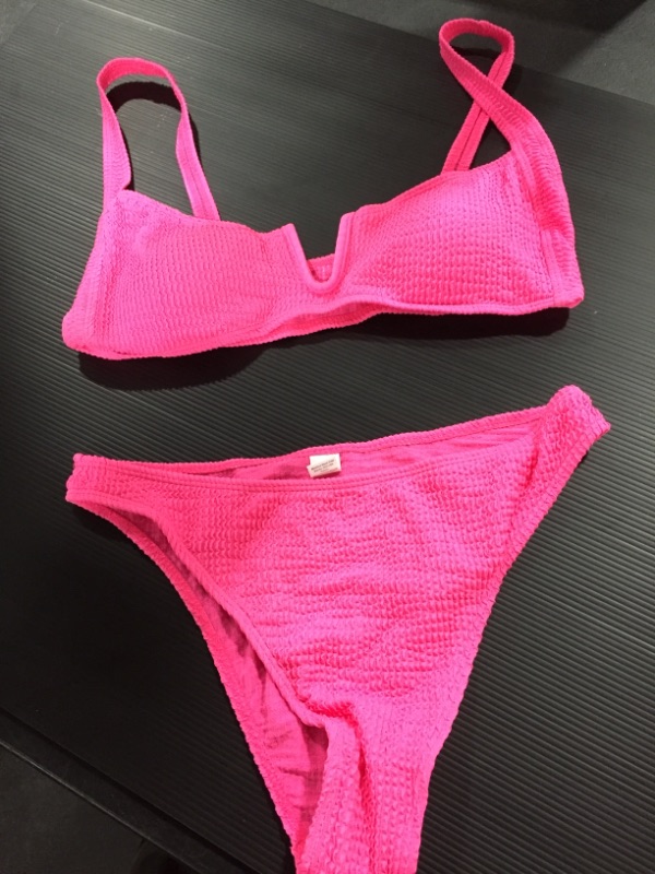 Photo 1 of Women's 2 Piece Bright Pink Swimsuit, XL