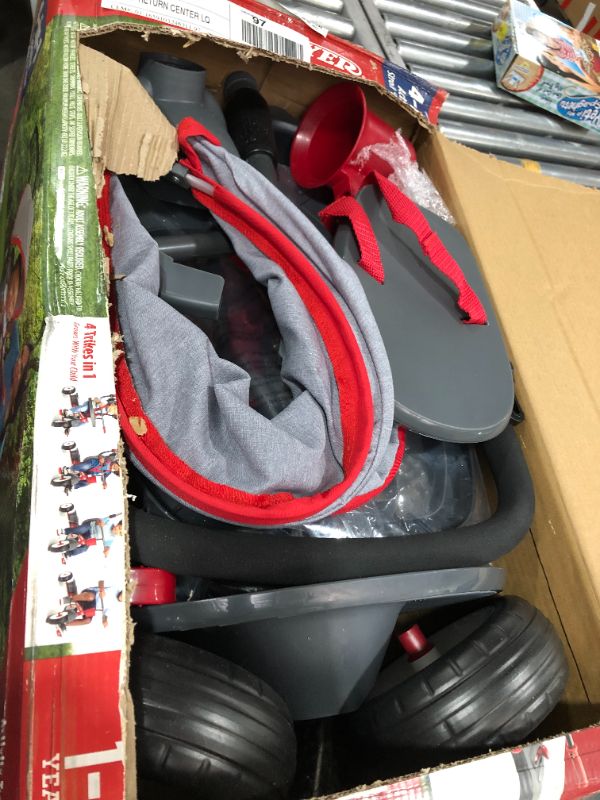 Photo 2 of Radio Flyer, 4-in-1 Stroll 'n Trike with Activity Tray, Red & Gray
