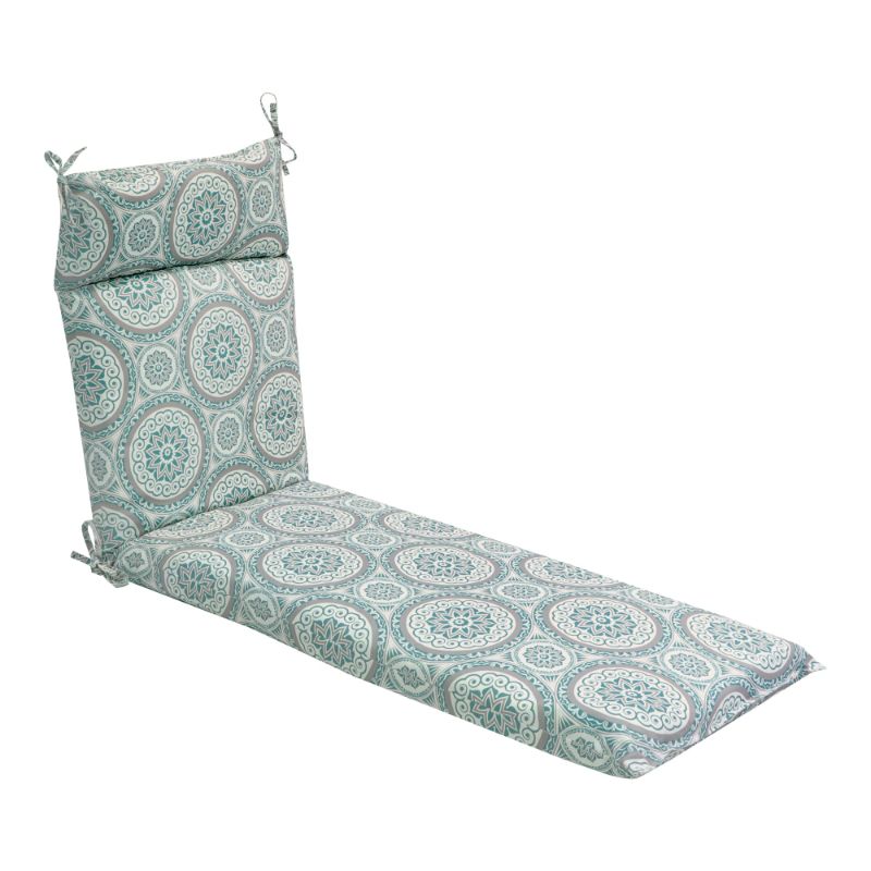 Photo 1 of Decor Therapy 72" x 21.5" Medallion Medallion Rectangle Chaise Lounge Outdoor Seating Cushions
