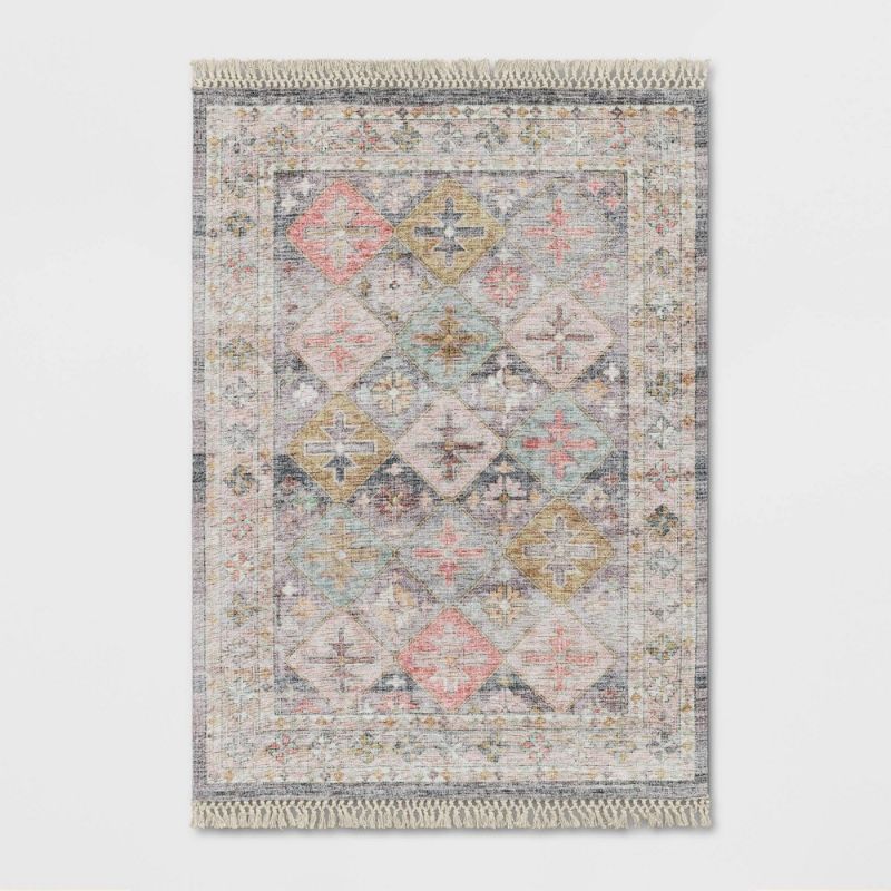 Photo 1 of 5'x7' Monarch Geometric Tile Printed Persian Style Rug - Opalhouse™
