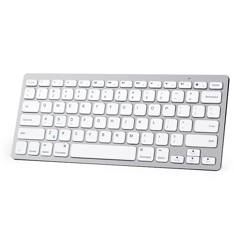 Photo 1 of Anker Ultra Compact Slim Profile Wireless Bluetooth Keyboard for iOS, Android, Windows and Mac with Rechargeable 6-Month Battery (white)
