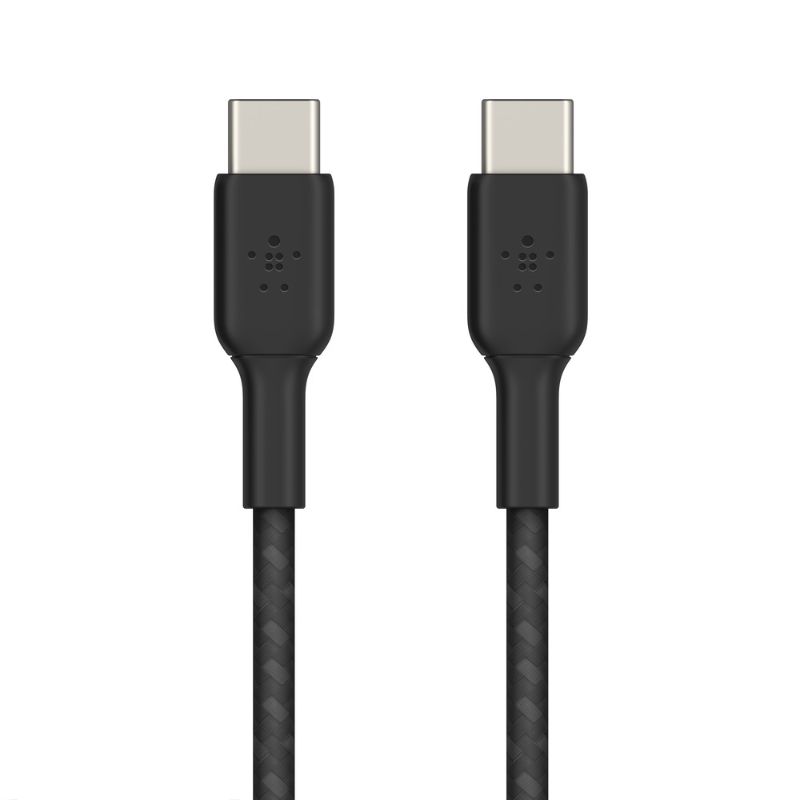 Photo 1 of Belkin BOOSTCHARGE Braided USB C to USB C Cable + Strap, Black, 5 Ft
