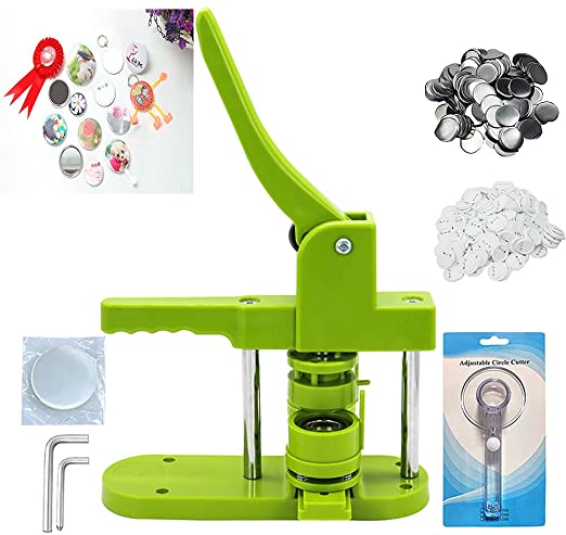 Photo 1 of Button Badge Maker Machine kit 25mm (1 inch) DIY Pin Button Maker Press Machine Badge Punch Press with Free 100pcs Button