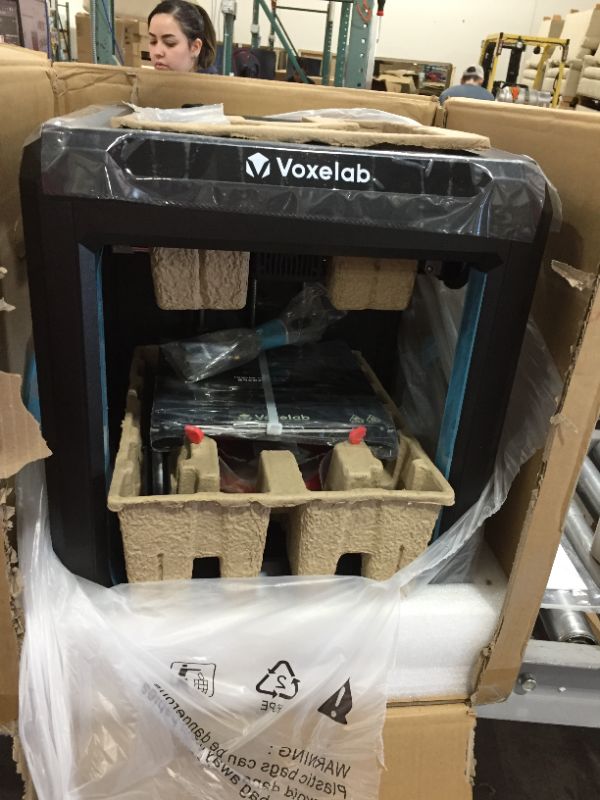 Photo 2 of VOXELAB Aries 3D Pinter, Dual Z-axis Rails & Fully Assembled Semi-auto Leveling FDM Printer with Filament Sensor, Carborundum Glass Platform, WiFi Printing 7.87 x7.87 x 7.87 inch Printing Size
