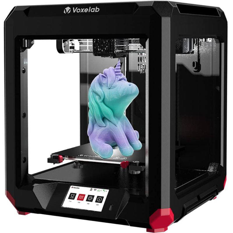 Photo 1 of VOXELAB Aries 3D Pinter, Dual Z-axis Rails & Fully Assembled Semi-auto Leveling FDM Printer with Filament Sensor, Carborundum Glass Platform, WiFi Printing 7.87 x7.87 x 7.87 inch Printing Size
