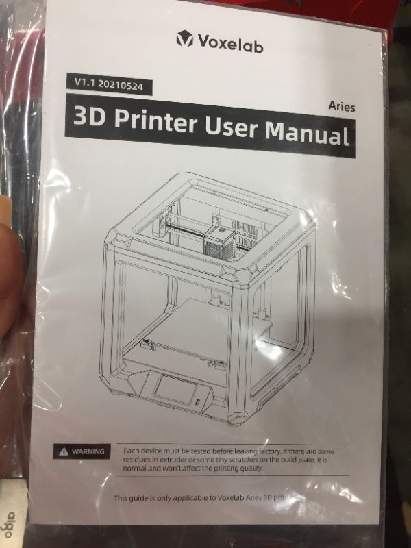 Photo 1 of VOXELAB Aries 3D Pinter, Dual Z-axis Rails & Fully Assembled Semi-auto Leveling FDM Printer with Filament Sensor, Carborundum Glass Platform, WiFi Printing 7.87 x7.87 x 7.87 inch Printing Size
