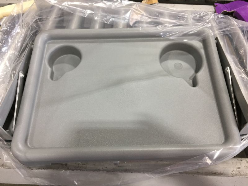 Photo 2 of  Walker Tray with Cup Holders, Gray
