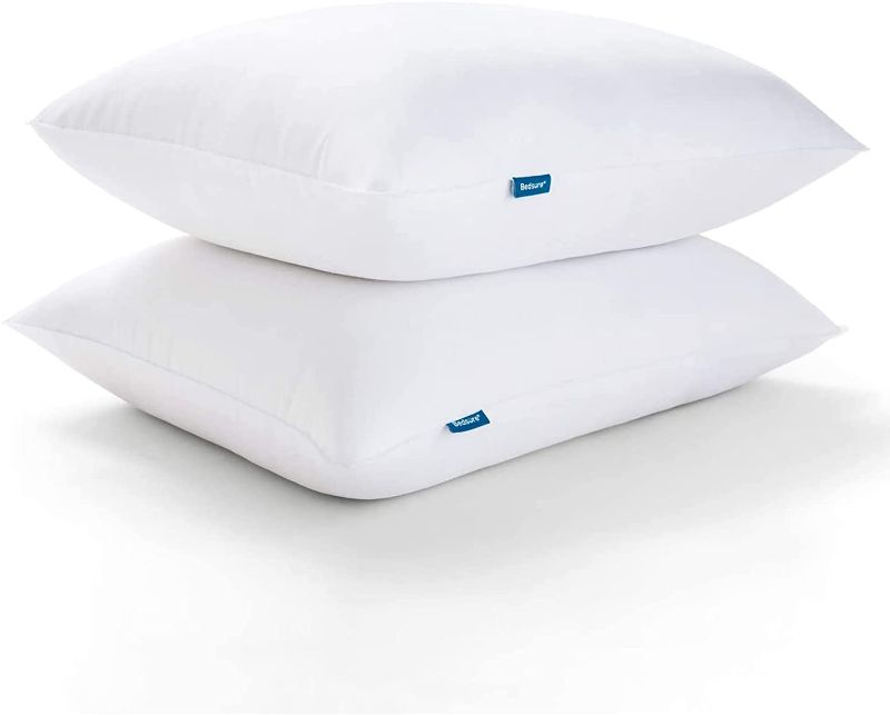 Photo 1 of Bedsure Standard Pillows Size Set of 2 - Premium Down Alternative Hotel Bed Pillows - Soft Standard Pillows 2 Pack for Side and Back Sleeper (20x28 inches)
