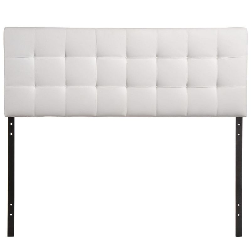 Photo 1 of  Lily Queen Vinyl Headboard, White
