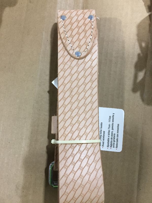 Photo 1 of 2 in. Leather Work Belt in Saddle Leather
