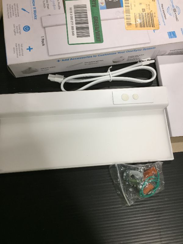 Photo 1 of 9.5 in. (Fits 12 in. Cabinet) Direct Wire Integrated LED White Linkable Onesync Under Cabinet Light Color Changing CCT
