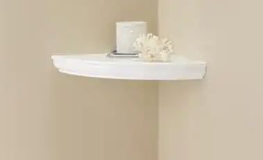 Photo 1 of 12 in. L x 12 in. W x 1.75 in. H Profile White Corner Shelf
