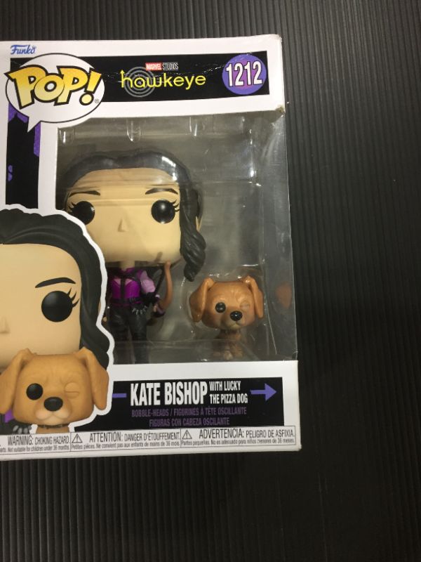 Photo 2 of Funko Pop! & Buddy Marvel: Hawkeye - Kate Bishop with Lucky Pizza Dog Vinyl Bobblehead
