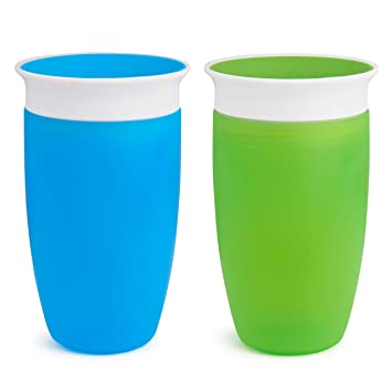 Photo 1 of Munchkin Miracle 360 Sippy Cup, Green/Blue, 10 Oz, 2 Count
