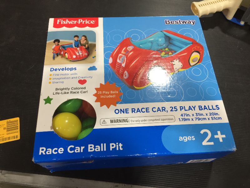 Photo 2 of Fisher-Price Race Car Ball Pit with 25 Balls - 47" X 31" X 20"
