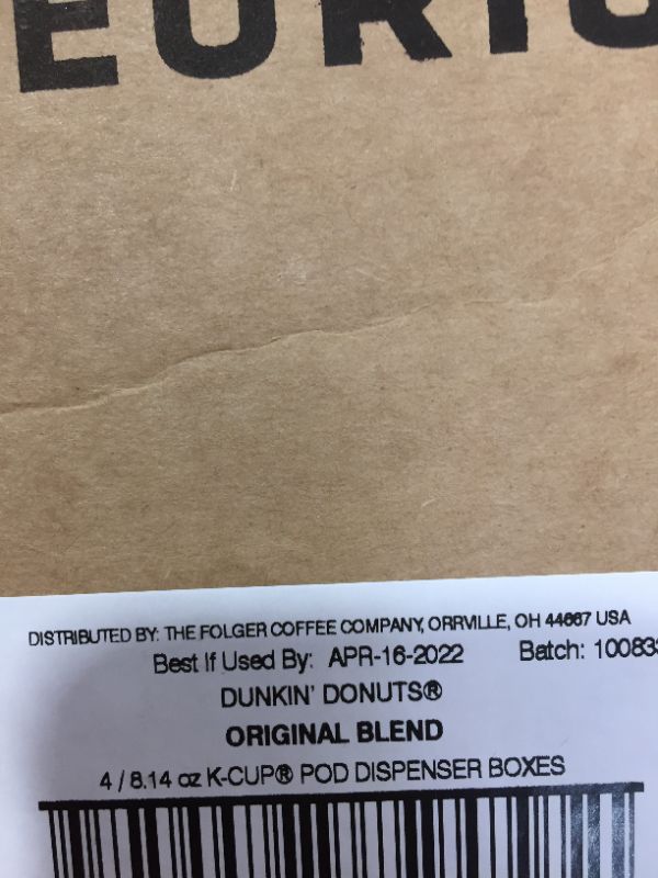 Photo 5 of Dunkin' Original Blend Medium Roast Coffee, K-Cup Pods
8 PACK!! 2 BOXES