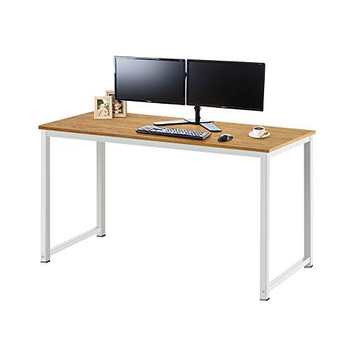 Photo 1 of AZL1 Life Concept Modern Studio Collection Soho Computer Office Desk Simple Study Table Sturdy Writing Desk Workstation for Home Office 55 Inch Walnut
