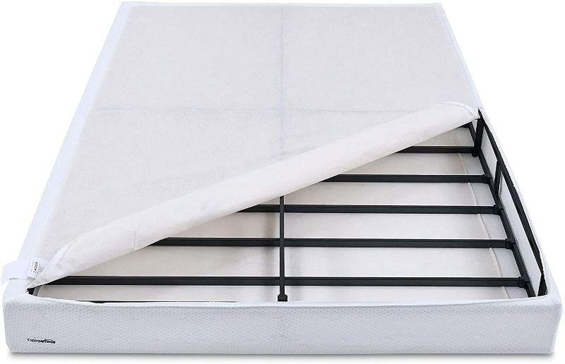 Photo 1 of Amazon Basics Smart Box Spring Bed Base, 5-Inch Mattress Foundation - Queen Size, 