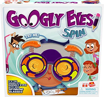 Photo 1 of Googly Eyes Spin - The Classic Googly Eyes Family Drawing Game with Crazy, Vision-Altering Spinning Glasses by Goliath, Multi Color
