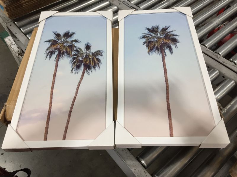 Photo 2 of (Set of 2) 12" x 24" Palm Trees Framed Wall Art - Threshold™

