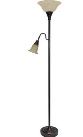 Photo 1 of Better Homes & Gardens Torchiere Floor Lamp Combo, Bronze