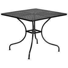 Photo 1 of Flash Furniture  Black Contemporary/Modern Dining Table, Metal with Black Metal Base
