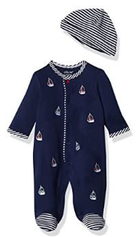 Photo 1 of Little Me® Baby Boys' Sailboats Footie And Hat--- size newborn
