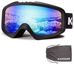 Photo 1 of Karsaer Ski Goggles Anti-Fog Snow Goggles OTG 100% UV Protection Snowboard Goggles Bendable Dual-Lenses for Men Women Youth
